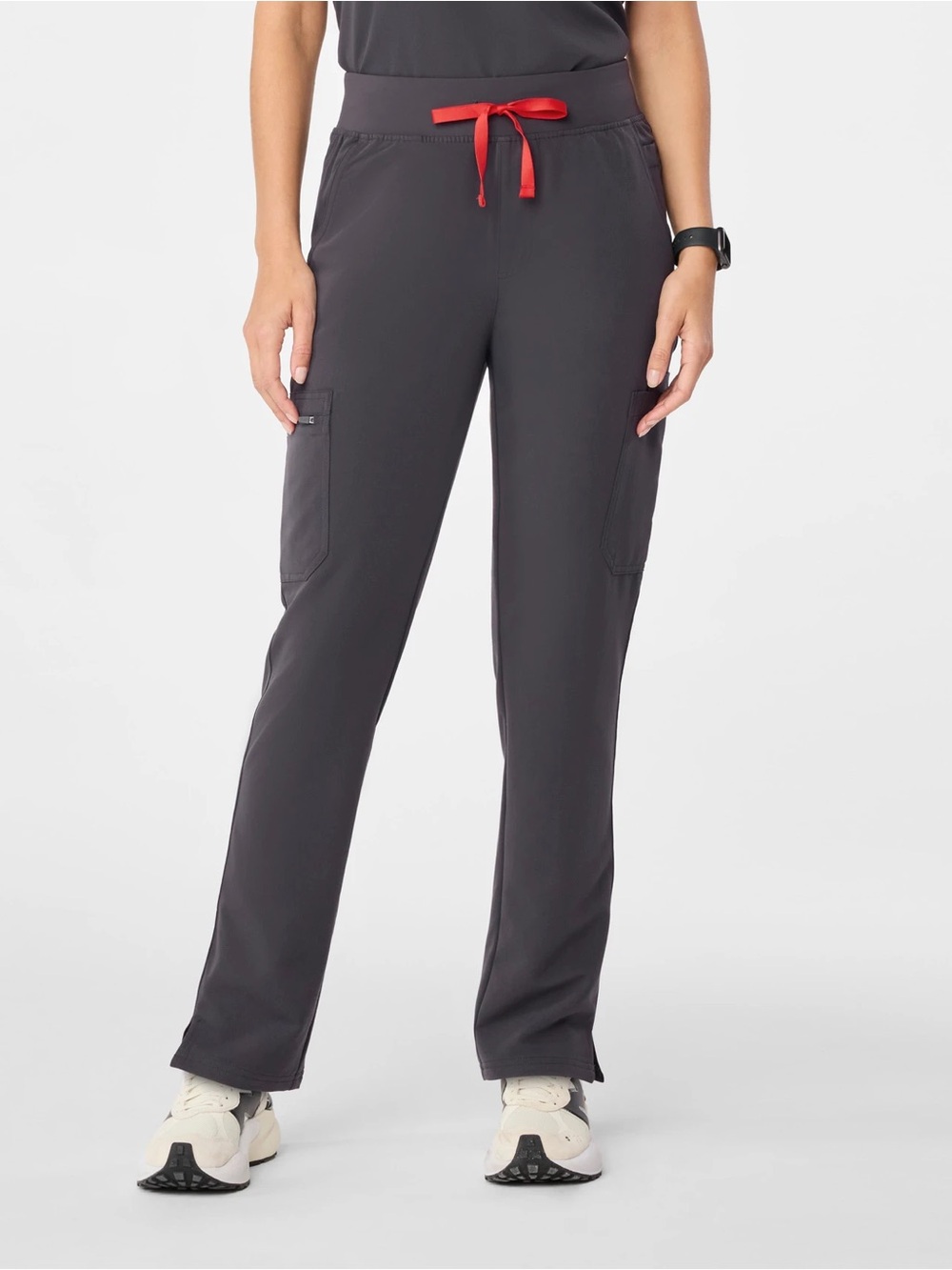 FIGS Yola Straight Leg Scrub Pants in Charcoal Size XS